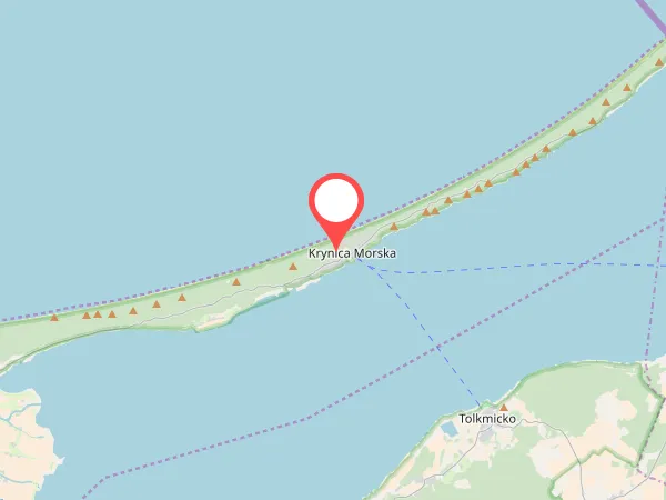 mapa Krynica Morska Mierzeja Wiślana