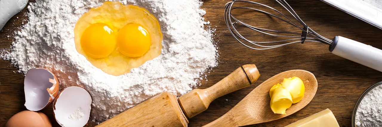 składniki do pieczenia ciastek