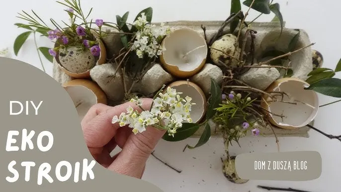 naturalny stroik wielkanocny DIY