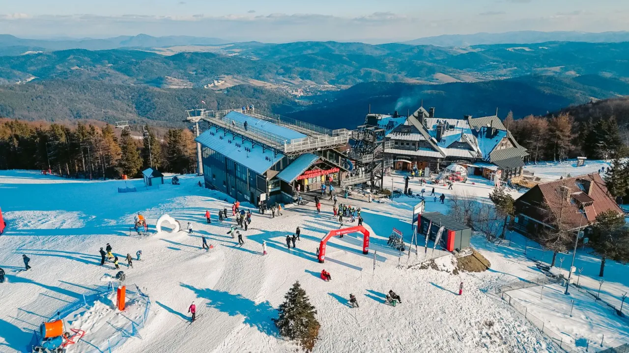 Krynica-Zdr&oacute;j zimą narty Jaworzyna Krynicka