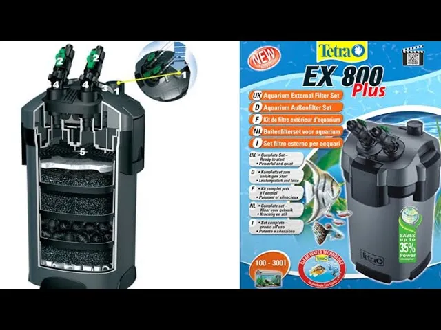 Tetra EX 800 Plus filter media baskets layout