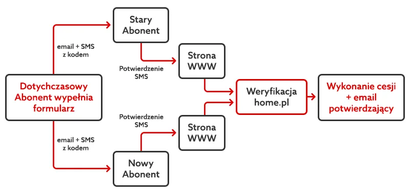 proces przenoszenia domeny schemat