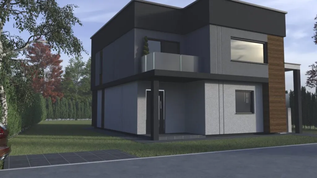 Inspiracje elewacji domów kostek nowoczesne połączenia materiałów