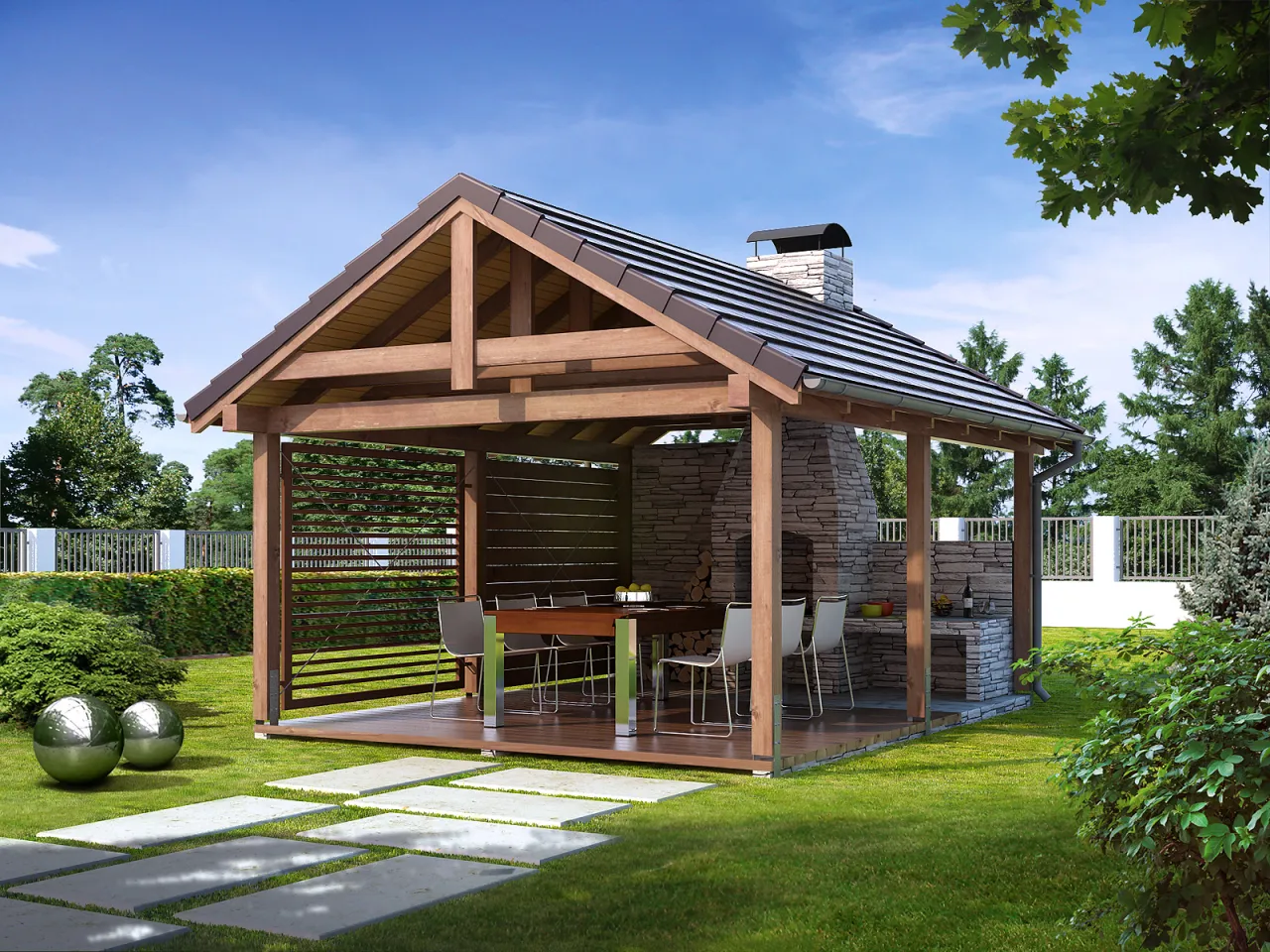 altana ogrodowa zabudowana całoroczna