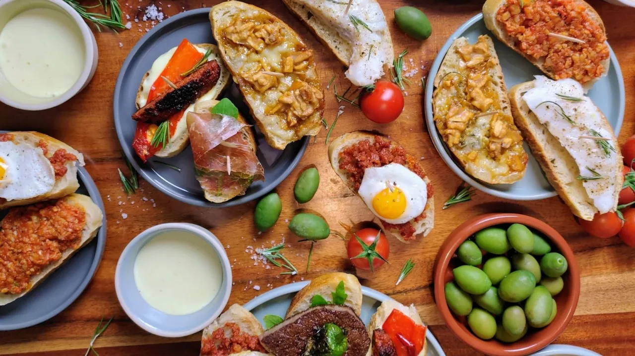 Spanische Pintxos Auswahl