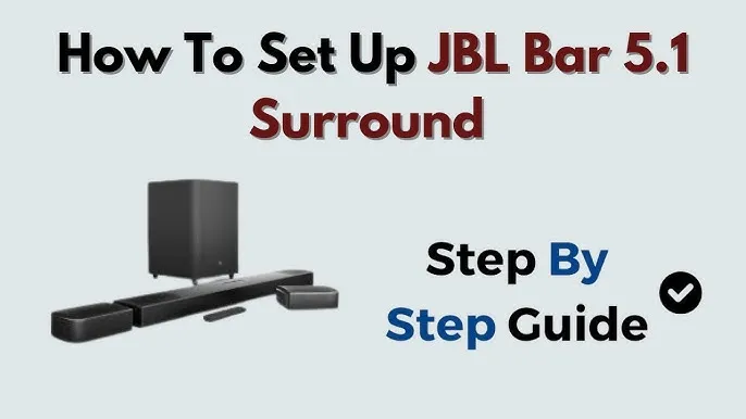 JBL Bar 5.1 rozmieszczenie głośnik&oacute;w surround i subwoofera