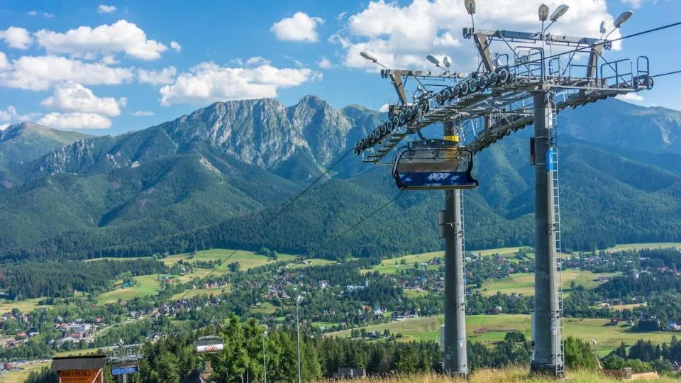 Polana Szymoszkowa widok na Giewont