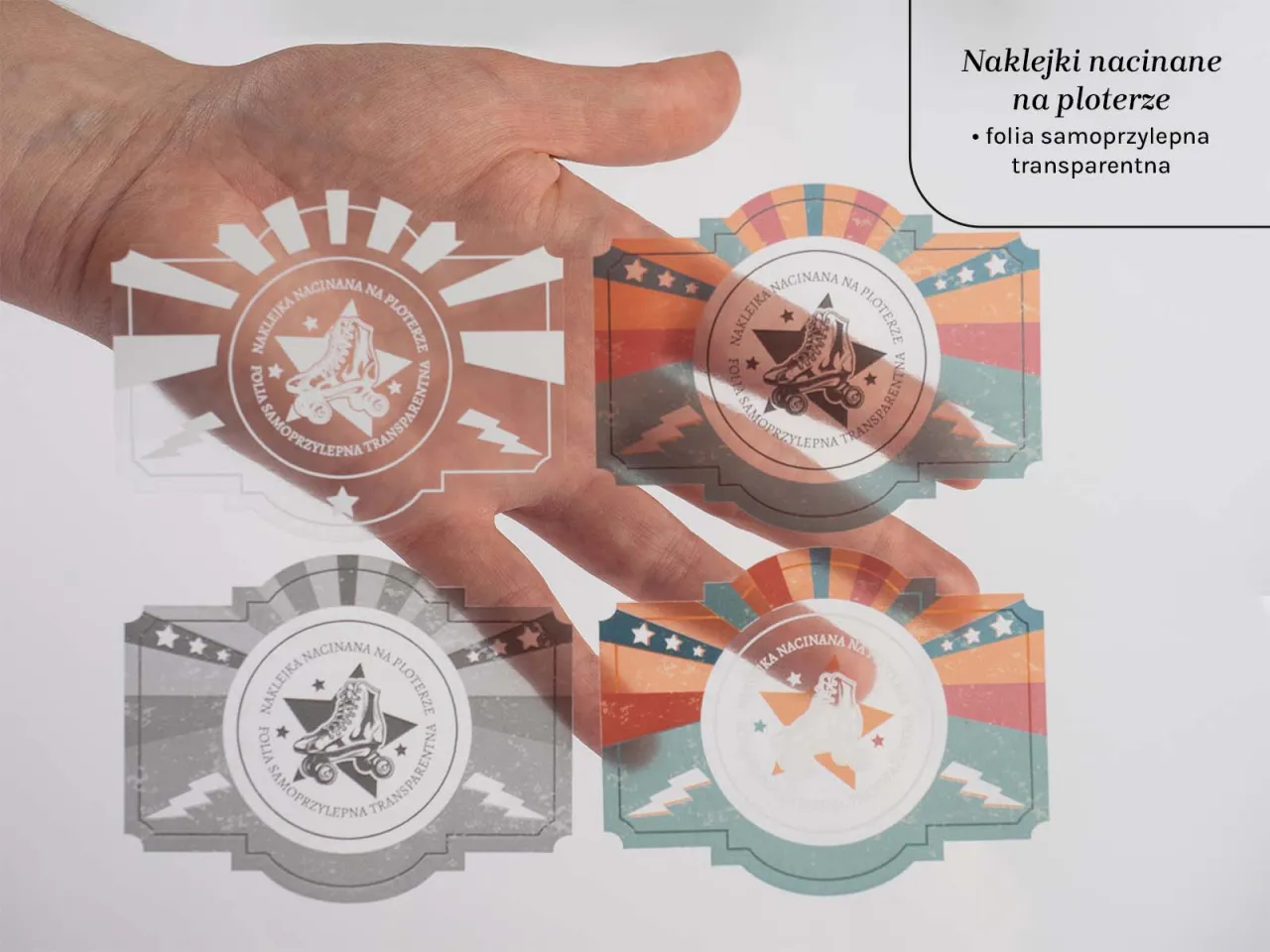 przykłady druku na folii przezroczystej różne zastosowania