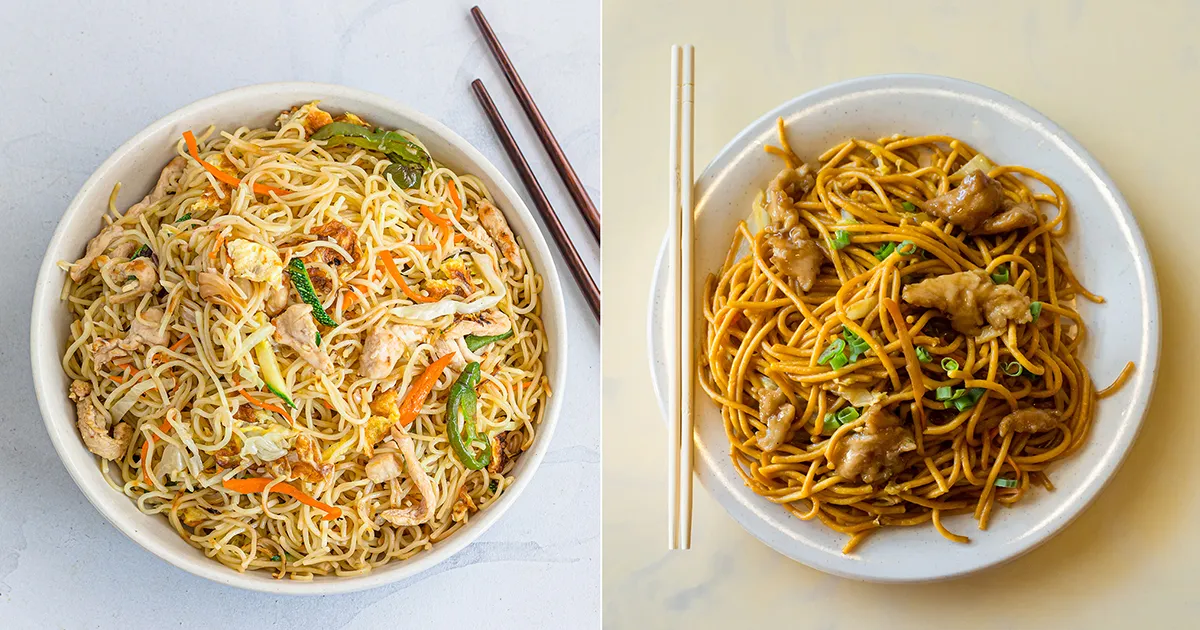 zdrowy chow mein vs niezdrowy