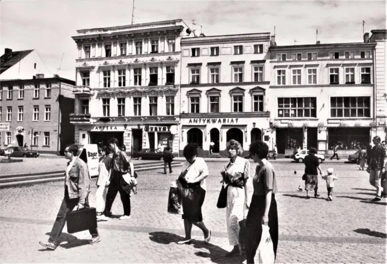 Stare Miasto w Bydgoszczy czarno-białe zdjęcie