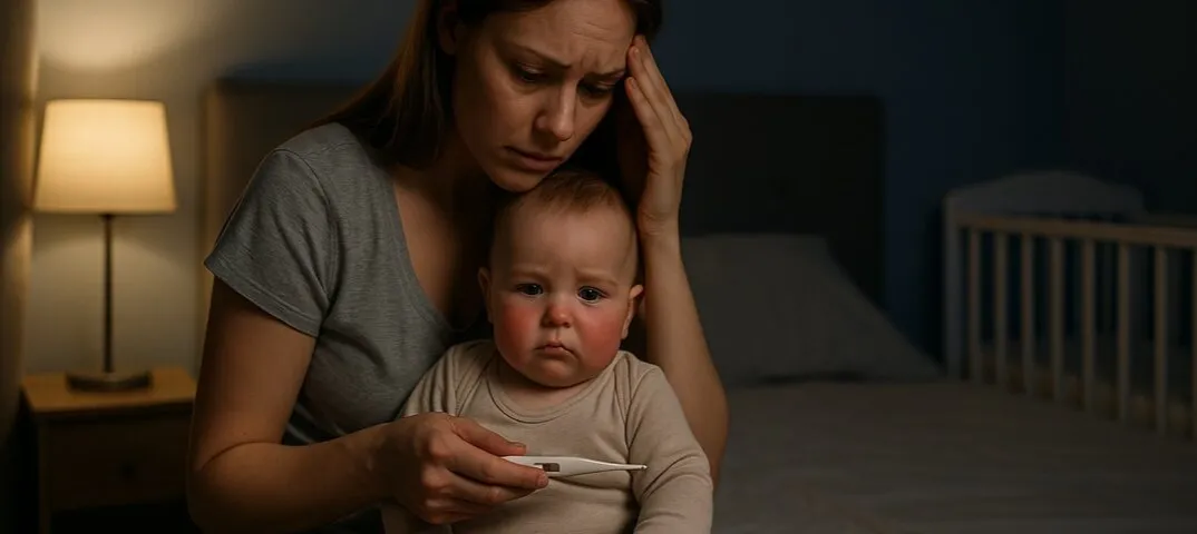 niemowlę z gorączką u lekarza