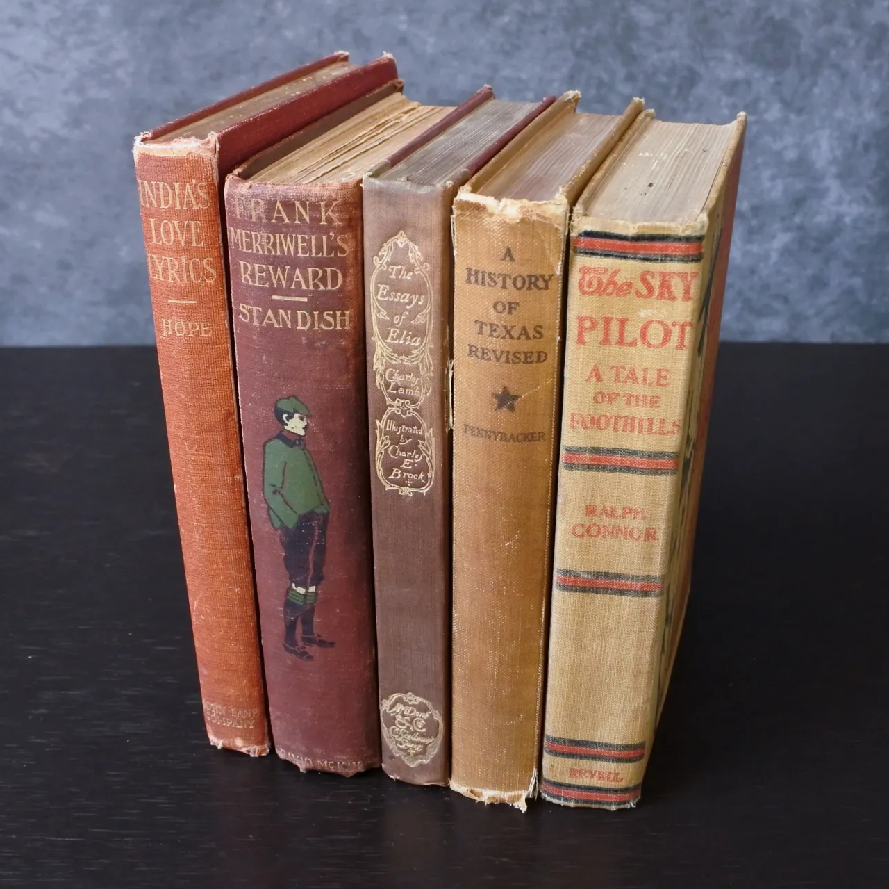 ikony literatury klasycznej, stos książek klasycznych, stare książki na półce