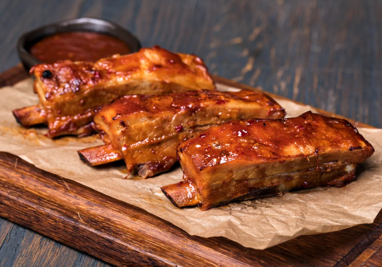 Żeberka pieczone w miodzie i musztardzie