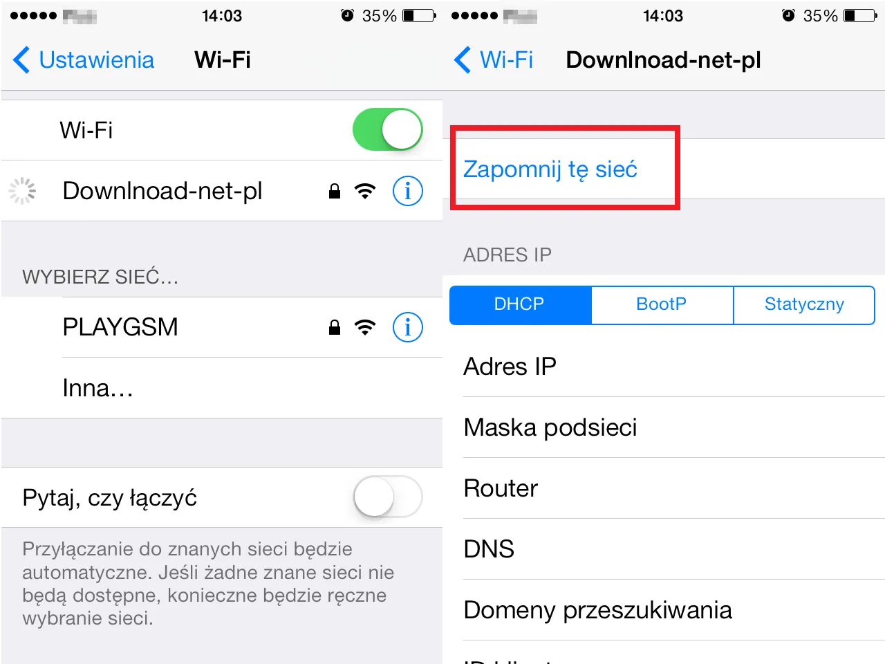 ustawienia wifi android, wyłączanie adaptacyjnego wifi android