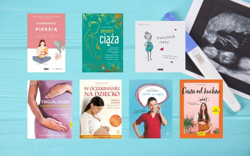 ranking książek o ciąży, stos książek dla ciężarnych