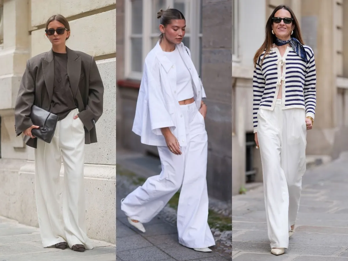 Inspiracje: jaka bluzka do białych spodni? Eleganckie stylizacje z marynarkami i swetrami.