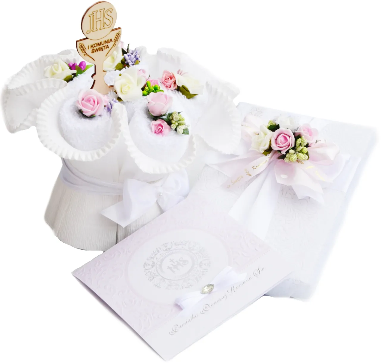 elegancki prezent na komunię pamiątka