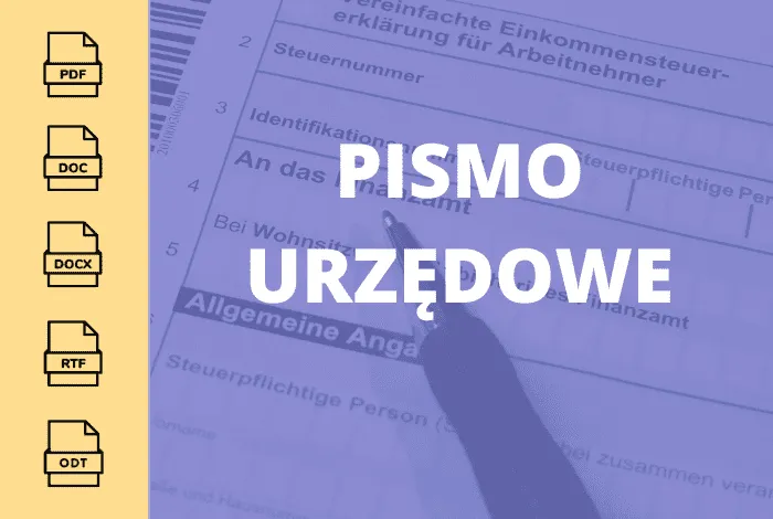 Elementy formalnego pisma urzędowego