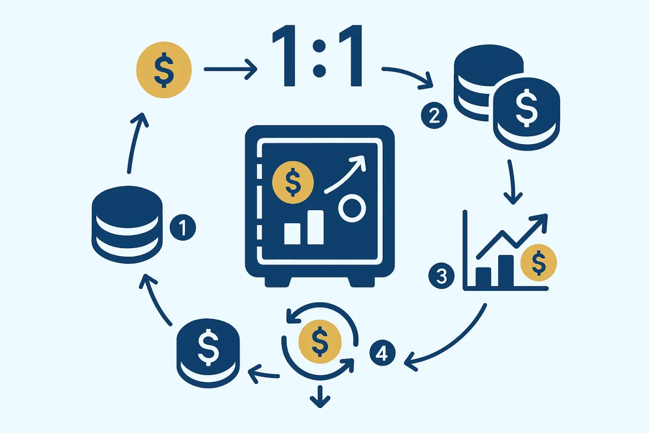 infografika typy stablecoinów