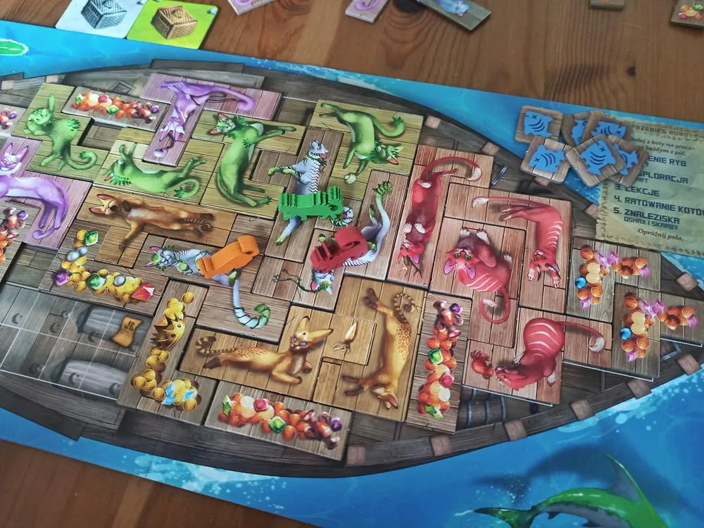 Wyspa Kot&oacute;w gra planszowa zawartość pudełka
