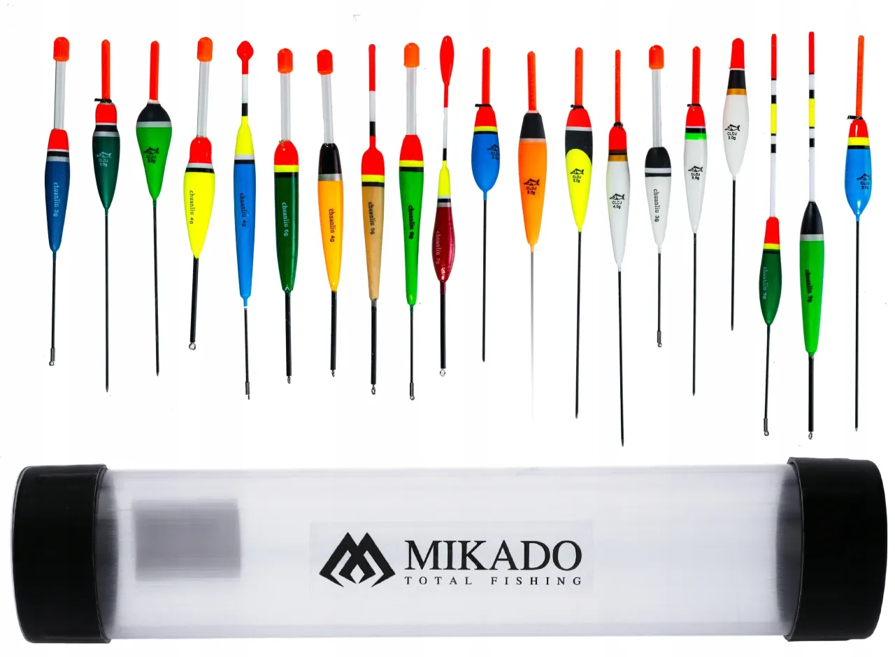 r&oacute;żne spławiki rzeczne do wędkowania