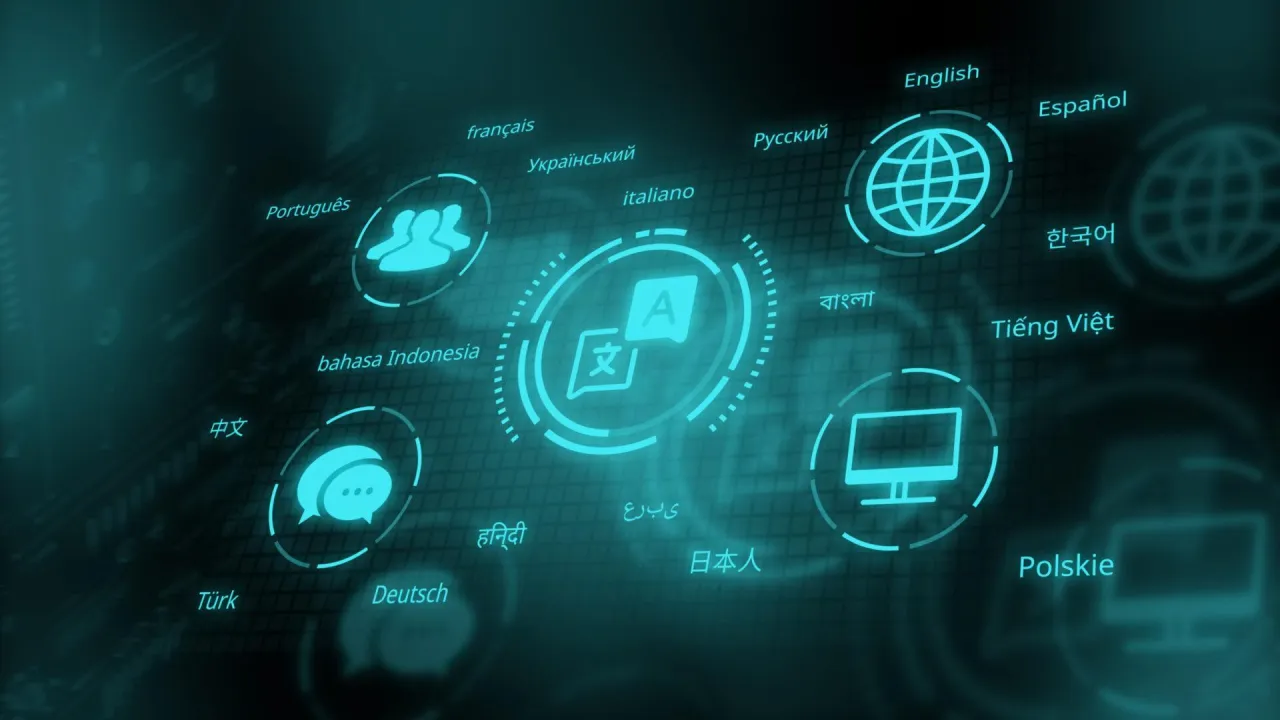 sztuczna inteligencja i tłumaczenie języka koncepcja