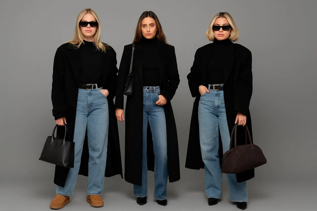 czarna bluza stylizacje jeansy