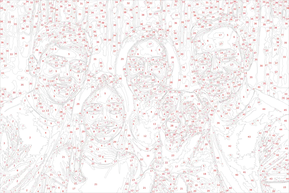 Malen nach Zahlen Foto Vorlage Beispiele gut schlecht