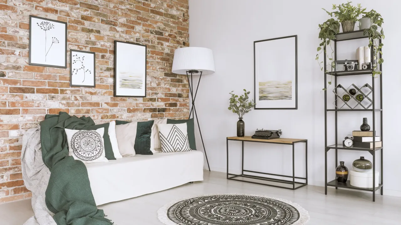 aranżacje wnętrz cegła dekoracyjna styl loftowy rustykalny