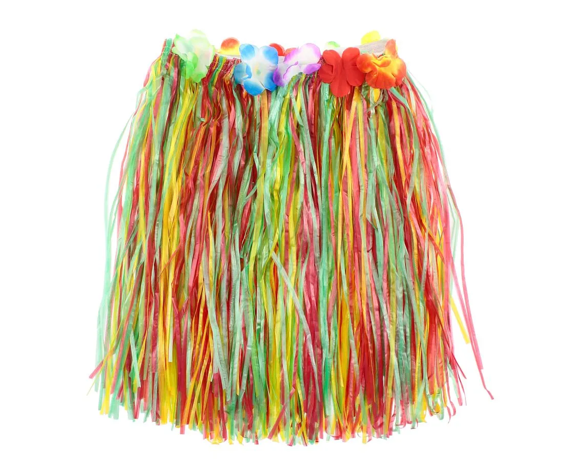 kolorowa sp&oacute;dnica hawajska z bibuły DIY