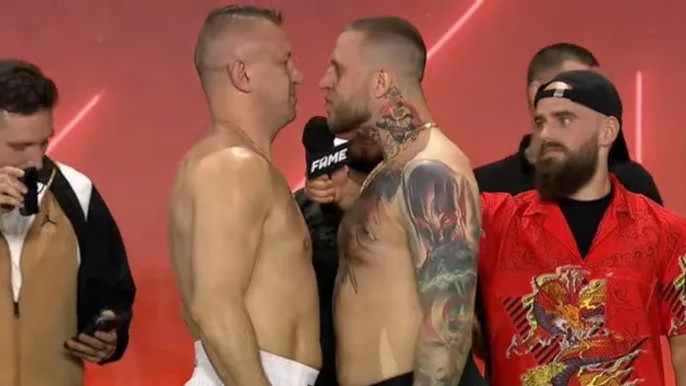 Tomasz Adamek Bandura face off FAME MMA