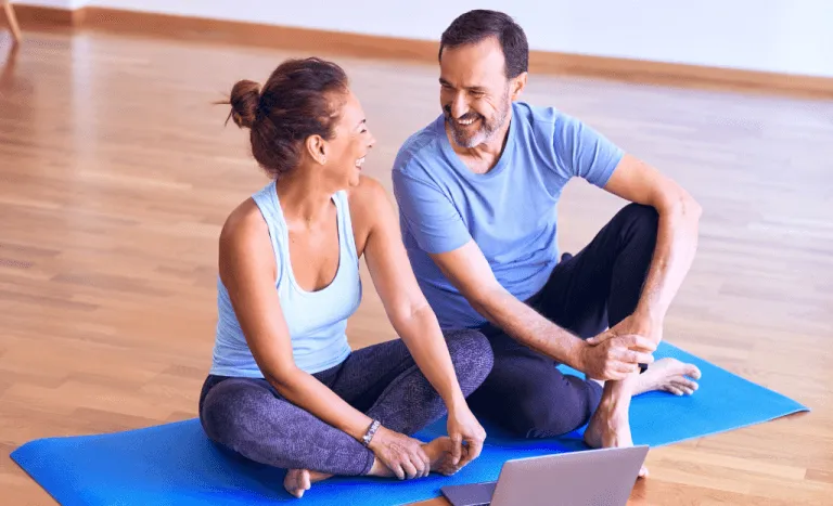 kobieta mężczyzna 40+ u lekarza konsultacja sportowa