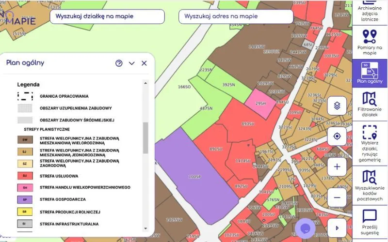 Mapa Polski plany ogólne gmin