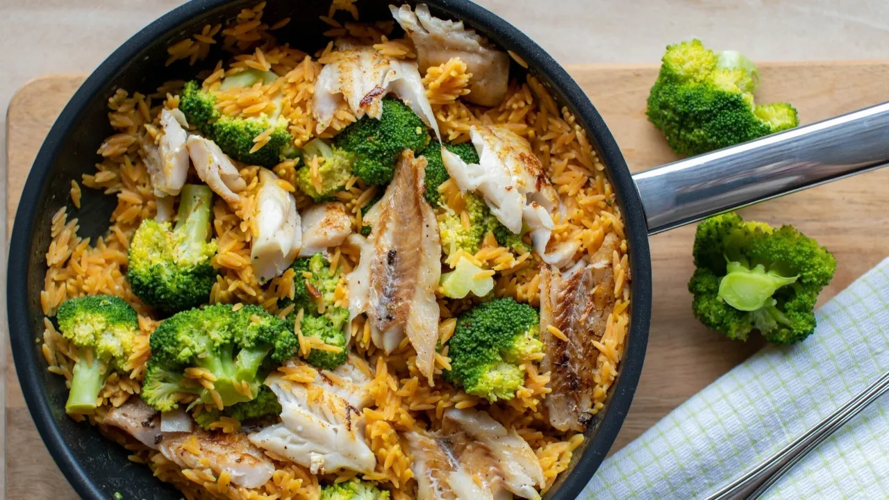 brokkoli mit fleisch und fisch