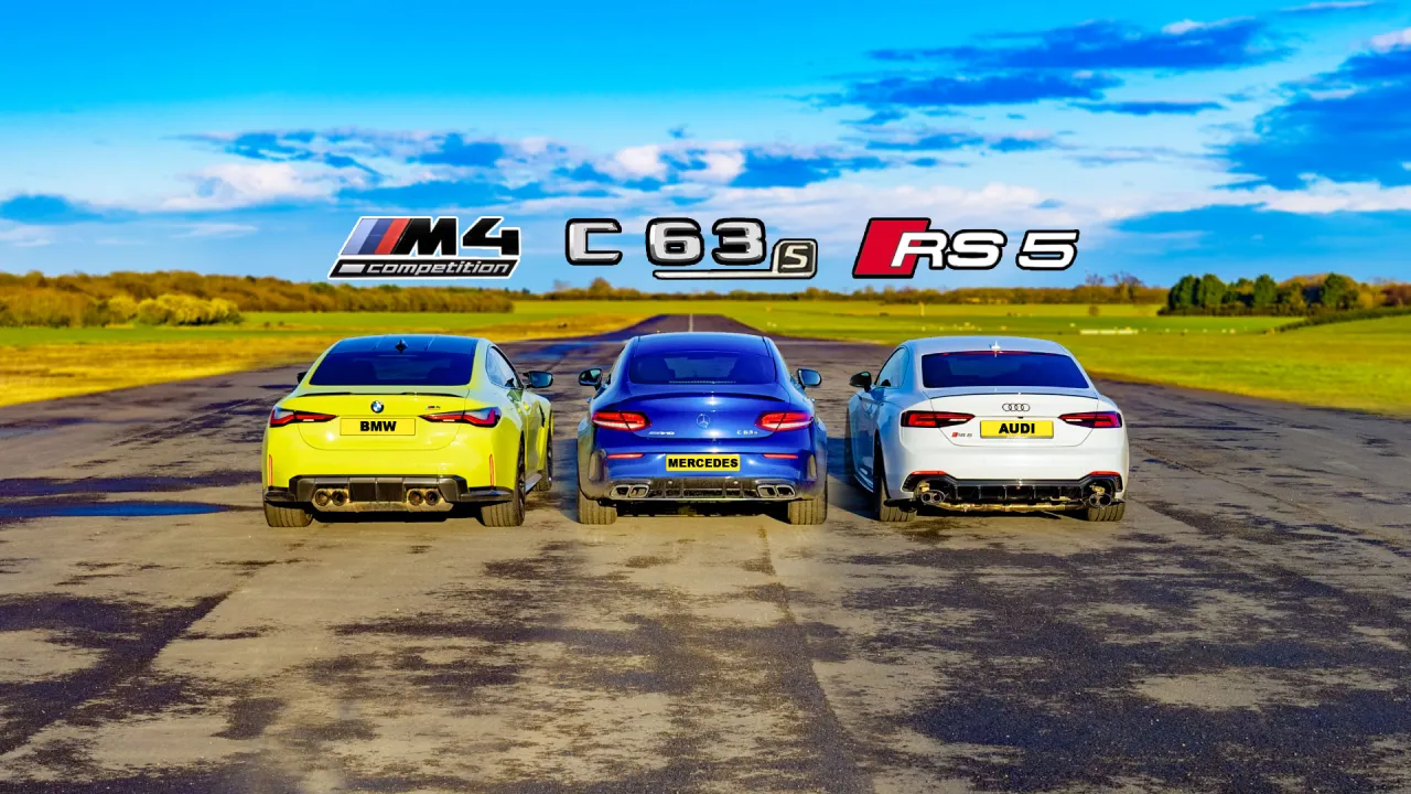 BMW M4 Competition vs Audi RS5 vs Mercedes-AMG C 63 S por&oacute;wnanie
