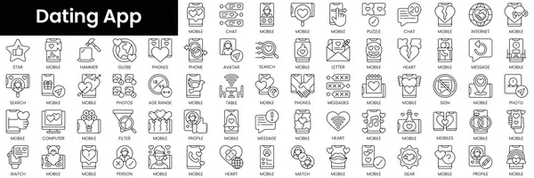 Verschiedene Dating App Bio Beispiele Icons