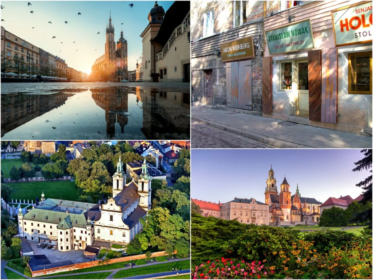 Najpiękniejsze miasta Polski kolaż