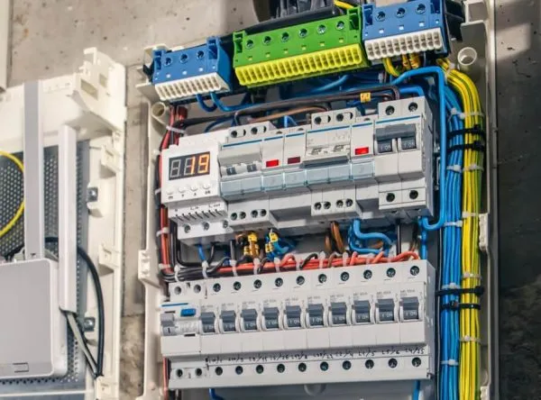 Komponenty rozdzielnicy elektrycznej RCD MCB ochronnik