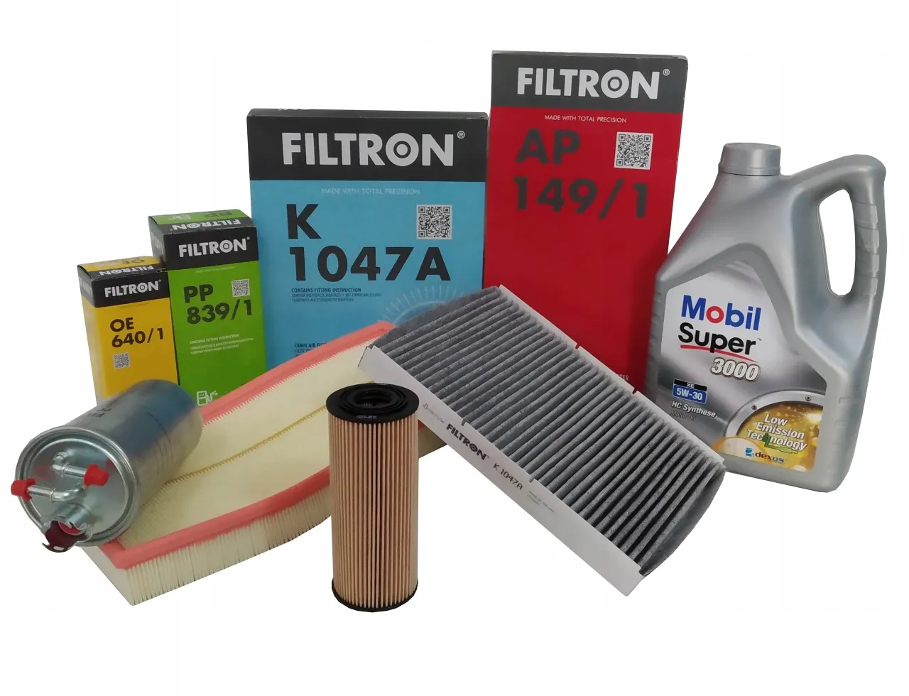 filtry samochodowe diesel zestaw