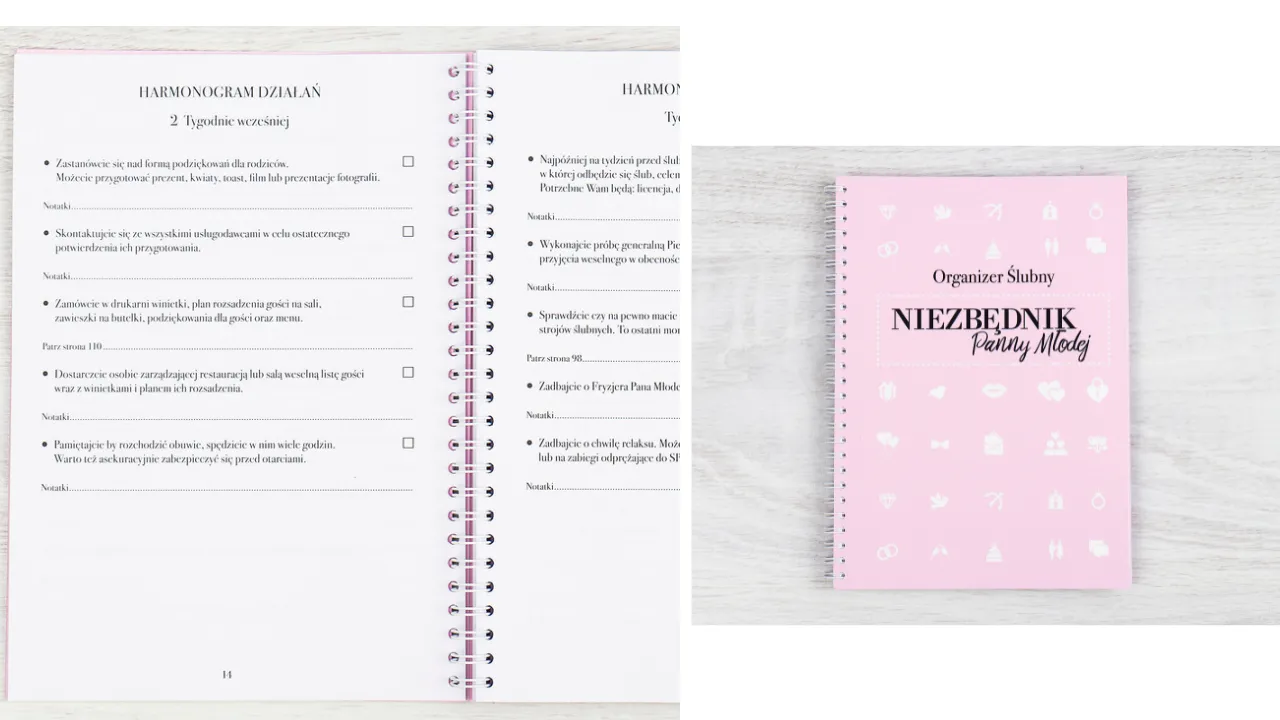 Harmonogram przygotowań do ślubu kościelnego checklist