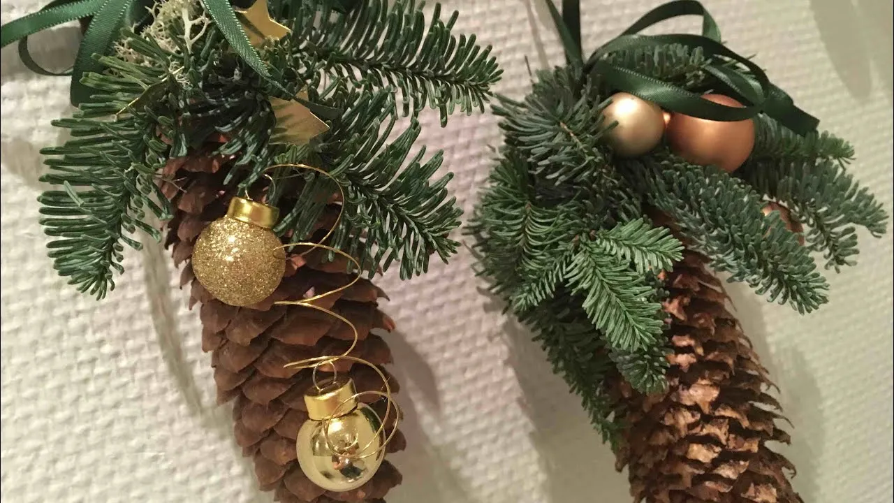 DIY świąteczne dekoracje z szyszek i gałązek