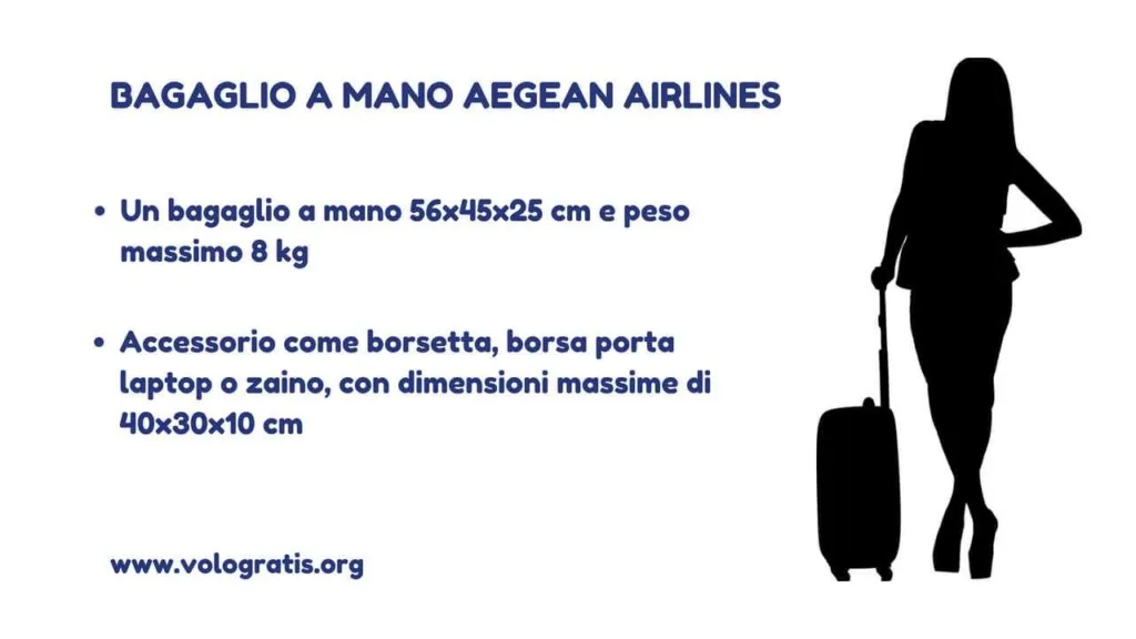 Bagaglio a mano Aegean Airlines dimensioni
