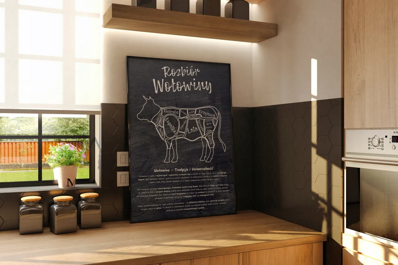 r&oacute;żne kawałki wołowiny na burgery schemat