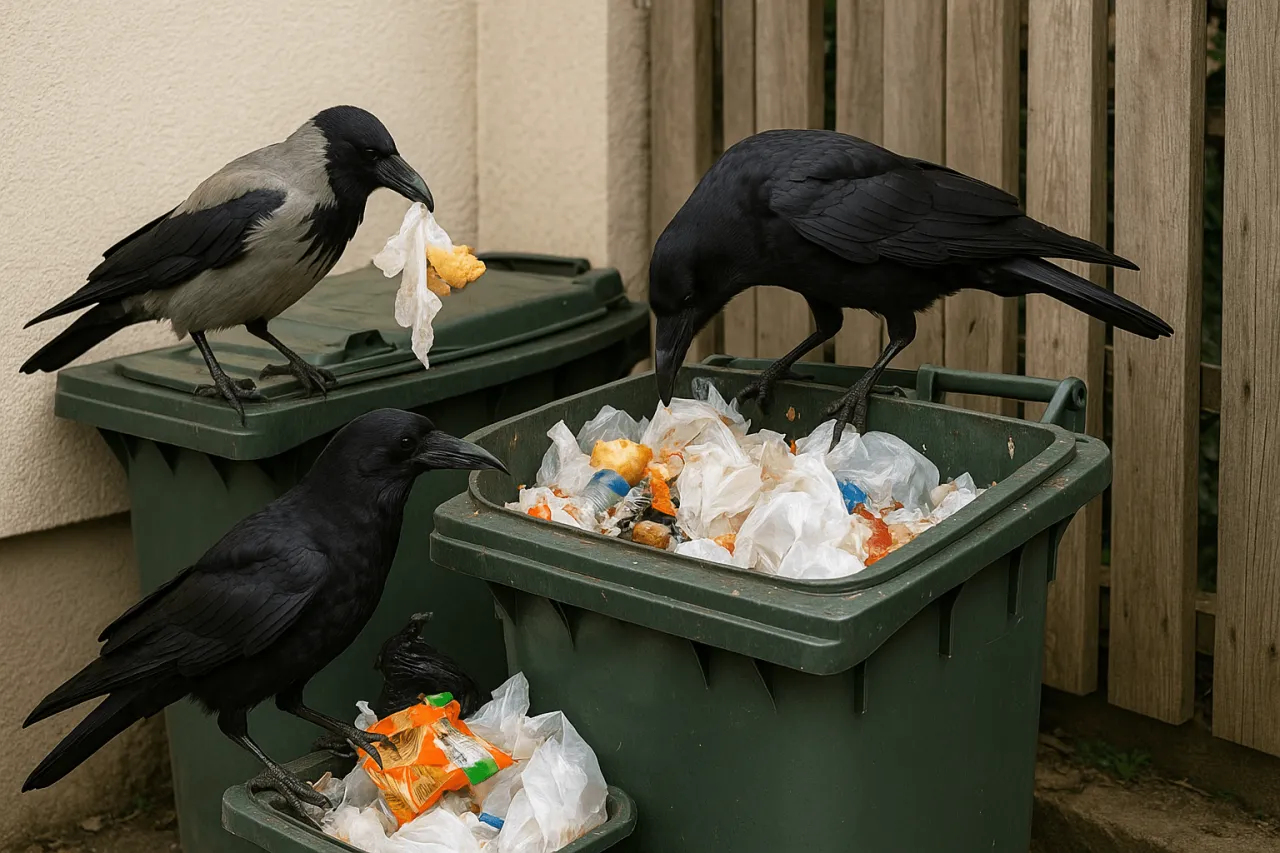 zabezpieczony śmietnik przed dzikami