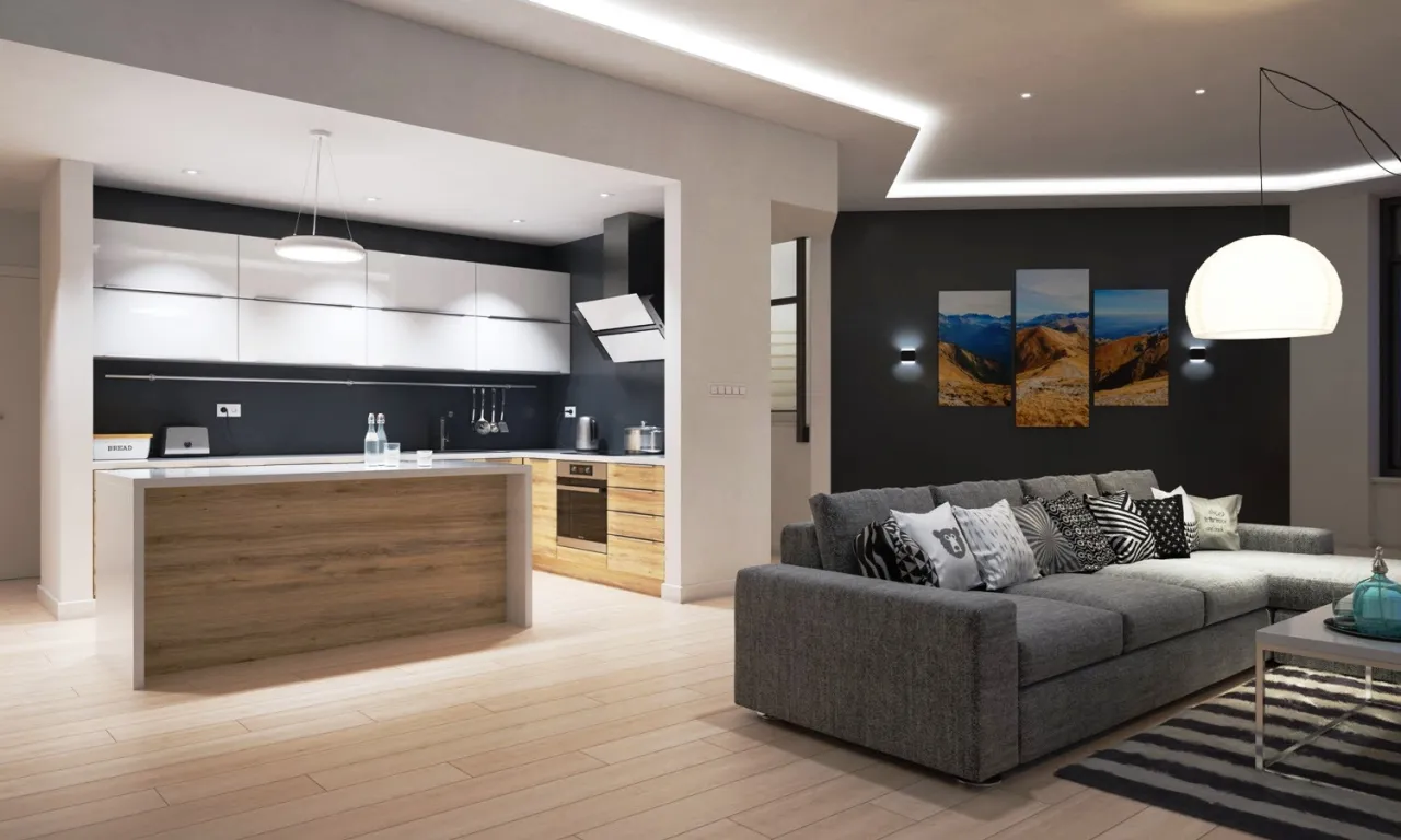 oświetlenie led kuchnia strefy