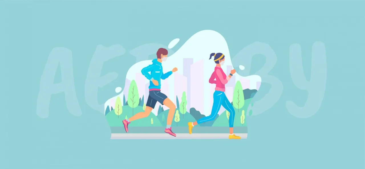 grafika przedstawiająca korzyści zdrowotne z treningu aerobowego