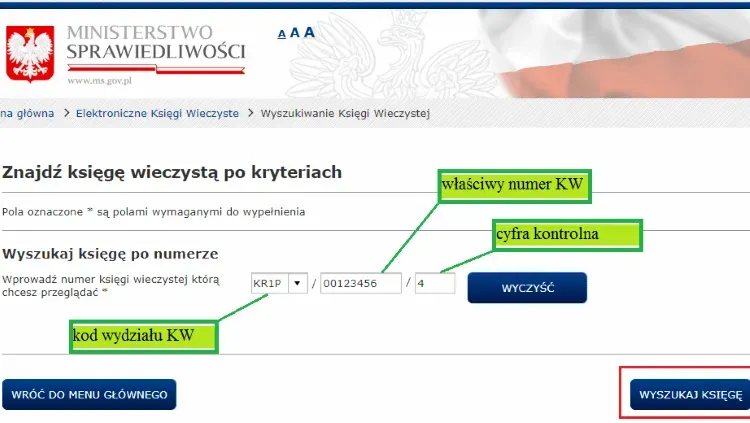 strona ministerstwa sprawiedliwości wyszukiwarka ksiąg wieczystych