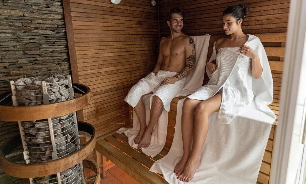 Sauna sucha hotelowe SPA ręcznik