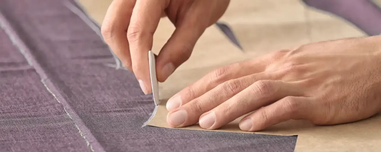 przenoszenie wykroju na materiał pluszowy