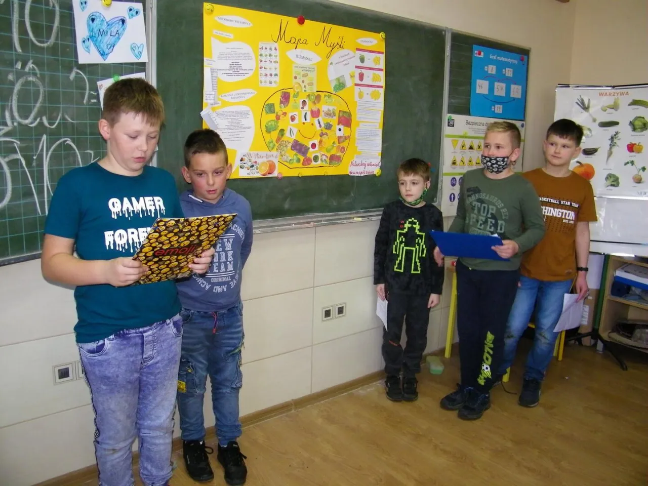 Mapa myśli stworzona przez dzieci w przedszkolu do projektu